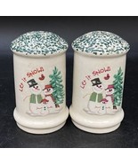 Salt And Pepper Shakers Let It Snow Snowman Winter Green 3.5” - €7,72 EUR