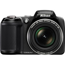 Nikon COOLPIX L320 16MP 720p HD Video Black Digital Camera - Factory Refurbished - £155.51 GBP