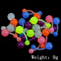 10/20pcs/set New Night Glow Women&#39;s Fashion Belly Button Rings Navel Barbell Pie - £9.62 GBP