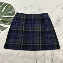 The Limited Womens Vintage Y2k Plaid Mini Skirt Size 10 Purple Gray Wool... - $26.72