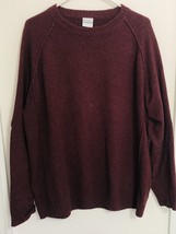 Columbia Sportswear Men&#39;s Maroon Pullover Sweater Wool / Cotton Blend Si... - $18.49