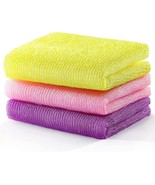 3 Pieces Exfoliating Washcloth Towel Net Sponge Exfoliating Sponge Loofa... - £9.52 GBP