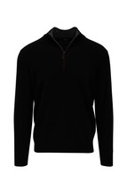 Kinross Suede Trim Quarter Zip Mock Sweater Size M - $3,403.49 MXN