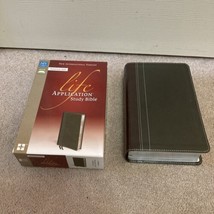 NIV LIFE APPLICATION STUDY BIBLE PERSONAL SIZE RED LETTER BARK DARK MOSS - $32.42