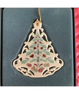 Lenox Vintage Christmas Tree Ornament Porcelain Pierced Painted Original... - $24.72 CAD