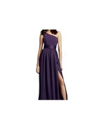 WHITE by VERA WANG One Shoulder Bridesmaid Dress Amethyst Size 0 Belted ... - £35.22 GBP