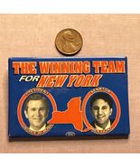 George Bush Lazio New York Pin Back Campaign Political Button Winning Te... - $8.95