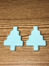 Little Tikes Wee Waffle Block Building Toy Pastel Blue Tree Accessory *Lot Of 2* - $8.99