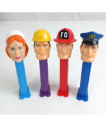 Lot of 4 Important Jobs Pez Dispensers Nurse, Cop, Fireman, Construction... - $221.48 MXN