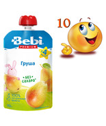 10 PACK Bebi Pouch Organic Fruit Puree PEAR 90g NO Sugar FREE All Natura... - £14.87 GBP