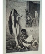 Antique Print Original Painting by Jean-Léon Gérôme “A Vendre” ~ Slave M... - $229.00