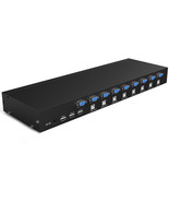 8 Port Manual Usb Kvm Switch Share Keyboard Mouse Monitor Pc Selector Cable - £93.63 GBP