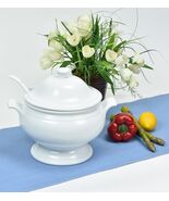 Porcelain Soup Tureen With Ladle and Lid - $58.36