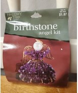 Darice Saftey Pin Birthstone Angel Ornament Kit February Amethyst Holida... - £7.38 GBP