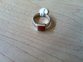 BOMA CORAL IN 925 STERLING SILVER RING SIZE 7 - £35.26 GBP