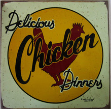 Delicious Chicken Dinnery Rustic/Vintage Mummert Metal Sign - £51.35 GBP