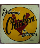 Delicious Chicken Dinnery Rustic/Vintage Mummert Metal Sign - £49.21 GBP