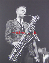 Gerry Mulligan - Playing a Saxophone - Framed Picture - 16&quot;H x 12&quot;W - £40.77 GBP