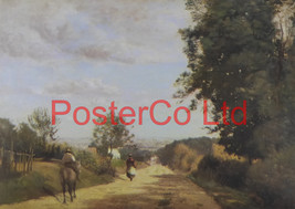 A country lane (Le Chemin de Sevres) - Jean-Baptiste-Camille Corot - Framed Prin - £40.76 GBP