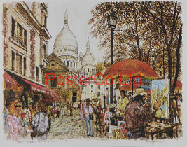 Place du Tertre et Le Coeur - Alexei Jawdokimov - Framed Print - 12&quot;H x 16&quot;W - £40.11 GBP