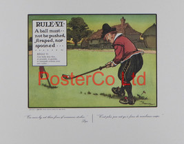 Golf Rule VI - Charles Crombie - Framed Print - 12&quot;H x 16&quot;W - £40.76 GBP