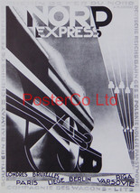 A.M. Cassandre - Nord Express, 1927 (Art Deco) - Framed Picture - 16&quot;H x 12&quot;W - £40.76 GBP