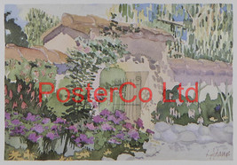 Carmel Mission (2) - Linda Adams Kesler - ArtBeats 1987 - Framed Print - 12&quot;H x  - £40.11 GBP