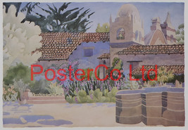 Carmel Mission (1) - Linda Adams Kesler - ArtBeats 1987 - Framed Print - 12&quot;H x  - £40.11 GBP