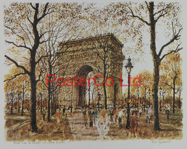 Arc de Triomphe and Les Champs Elysees - Alexei Jawdokimov - Framed Print - 12&quot;H - $51.00