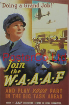WWII Propaganda Poster (Australian) - Join the W-A-A-A-F - Framed Picture - 14&quot;H - £25.97 GBP