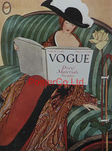 Vogue Magazine Cover Art - Vogue Dress Materials, March 15 1912 - Framed Plate - - £25.97 GBP