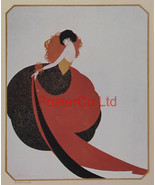 Vogue Magazine Cover Art - Lady in Red - Reinaldo Luza 1921 - Framed Pla... - £25.40 GBP