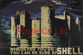Shell Advert - Wherever you go you can be sure of Shell - Bodium Castle (1932) - - £25.97 GBP