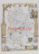 Bedfordshire Map - Framed Print - 14&quot;H x 11&quot;W - $32.50
