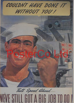 American WWII Propaganda Poster - Civilian / Navy - Production - Framed Picture  - £25.45 GBP