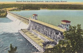 Missouri MO Lake of the Ozarks Bagnell Dam Scenic Overlook Postcard E20 - $4.99