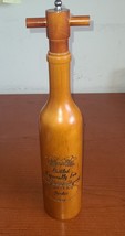 Pepper Mill Grinder 14.5” Vtg Engraved Chateau Jackie Wooden Wine Bottle... - £15.89 GBP