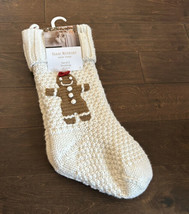 Isaac Mizrahi Set of 2 Gingerbread Boy &amp; Girl Crochet Knit Christmas Stockings - £47.95 GBP