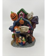 Spooky Hollow 1996 Halloween Spooky Haunted Pumpkin Barn Porcelain Vintage - $275.62 MXN