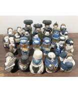 Lot of 25 Vintage Miniature Handmade Clay Figurines Musician Soldier Ath... - £23.35 GBP