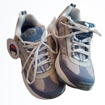 Champion Women&#39;s Blue Grey White Leather Athletic Walking Run Shoe Size ... - £37.88 GBP