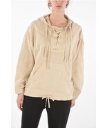 Isabel Marant Women&#39;s Ruffle Lace up Silk Flannel Paselo Sweater Hoodie ... - £82.68 GBP