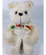 Vintage 1988 Avon 12&quot; White Cream Teddy Bear Stuffed Plush Animal Doll Toy - £11.70 GBP
