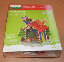 Christmas 3D Structure Foam Kit Stickers Creatology 48pc Gingerbread Hou... - $10.99