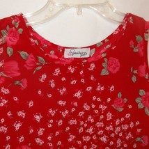 Burgundy Floral Roses Dress Speechless Girl&#39;s Size 6 Sleeveless - £9.56 GBP
