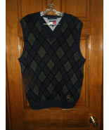 Tommy Hilfer Argyle Print V-Neck Sweater Vest - Size L - £24.68 GBP