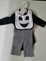 Modern Baby Halloween Ghost Infants 3 Piece Outfit Set 3/6 6/9 M NWT - £11.00 GBP