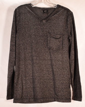 H&amp;M Mens Muscle Fit LS Shirt Gray M NWT - £11.80 GBP