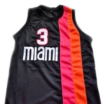 Dwyane Wade #3 Miami Floridians Basketball Custom Jersey Sewn Black Any Size image 4