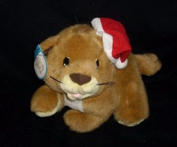 11&quot; Kellytoy Baby Brown Tiger Cub W/ Christmas Hat Stuffed Animal Plush Toy Tag - £18.20 GBP